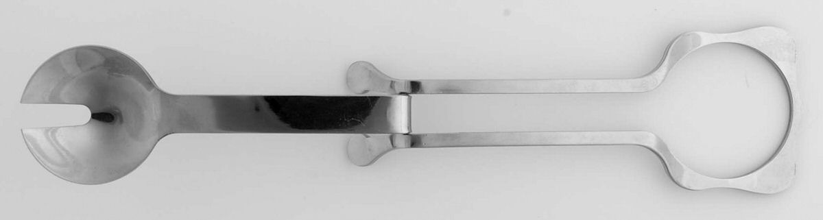 Parte Inversa (Stainless) Solid Salad Serving Fork by Unknown Mfg Silver-1