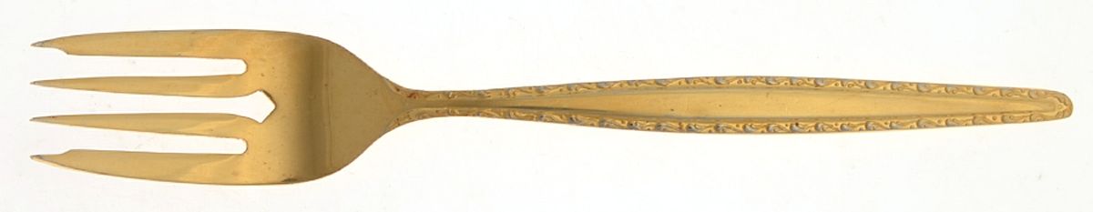 Symphonette (Gold Electroplate) Individual Salad Fork by Unknown Mfg Silver-1