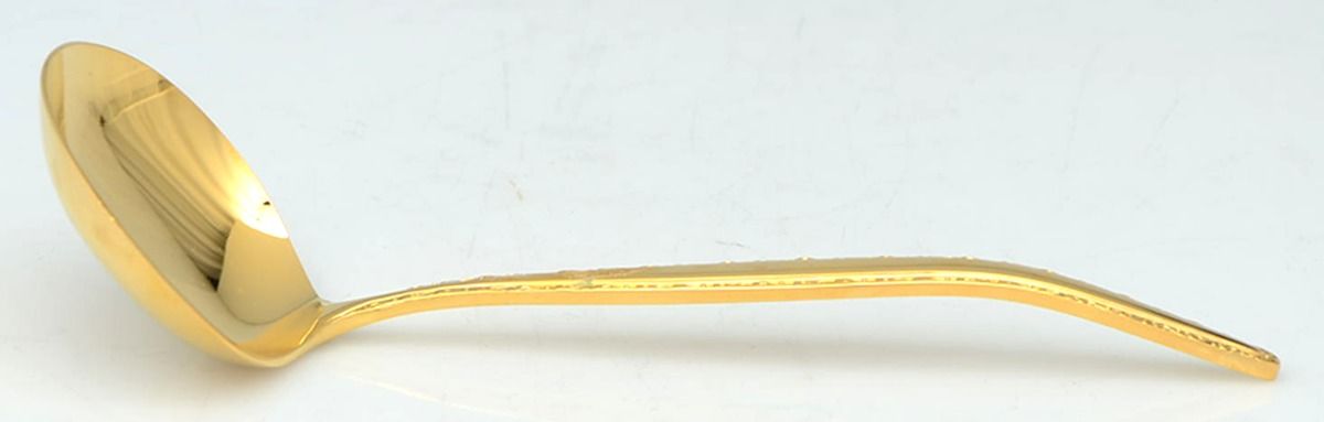 Symphonette (Gold Electroplate) Solid Gravy Ladle by Unknown Mfg Silver-1