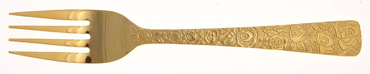 Golden Renaissance (Gold Electroplate) Individual Salad Fork by Unknown Mfg Silver-1