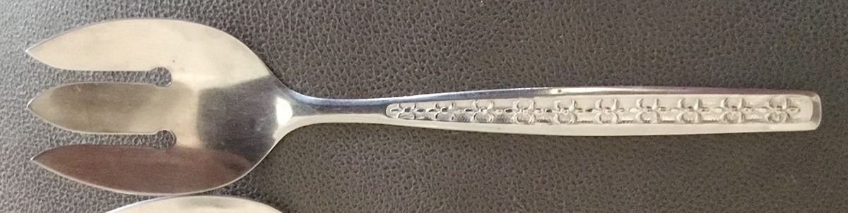 UTI38 (Stainless) Medium Solid Cold Meat Serving Fork by Utica-1