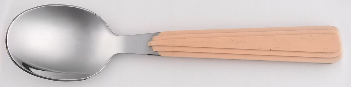 Jazz Peach (Stainless) Place/Oval Soup Spoon by Unknown Mfg Silver-1
