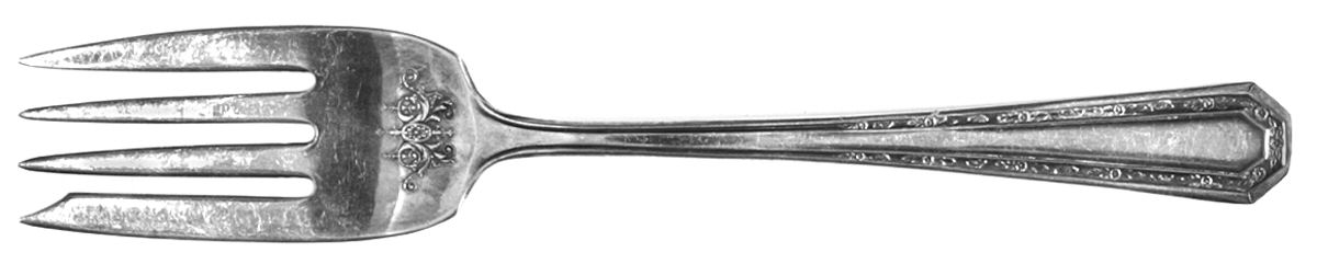 UNF483 (Silverplate) Medium Solid Cold Meat Serving Fork by Unknown Mfg Silver-1