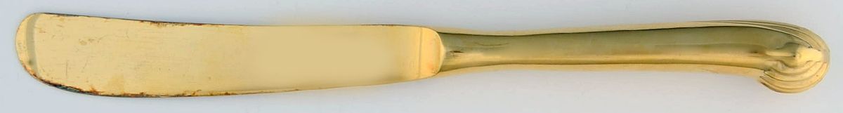 UNF488 (Gold Electroplate) Hollow Handle Master Butter Knife by Unknown Mfg Silver-1