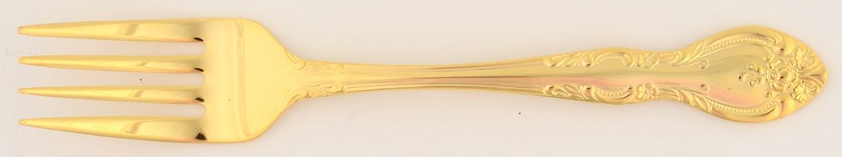 Iliad (Gold Electroplate) Individual Salad Fork by Unknown Mfg Silver-1