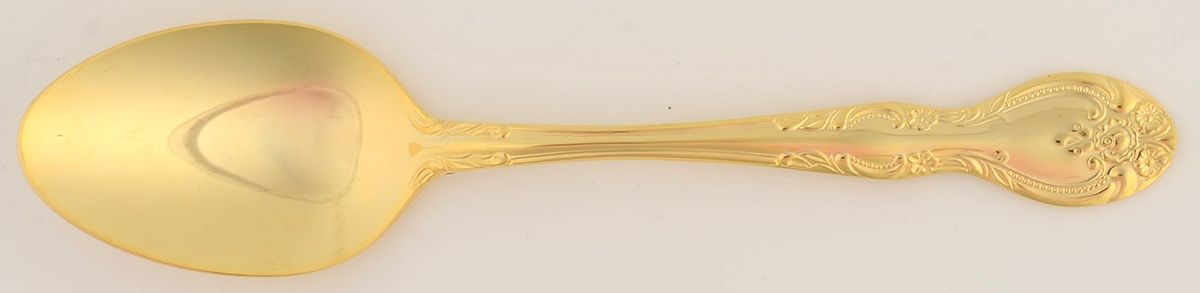 Iliad (Gold Electroplate) Place/Oval Soup Spoon by Unknown Mfg Silver-1