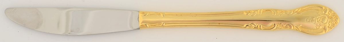 Iliad (Gold Electroplate) Modern Solid Knife by Unknown Mfg Silver-1