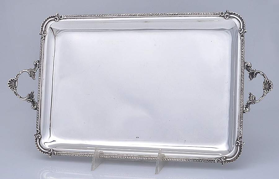 Silverplate Hollowware 12" Rectangular Tray by Unknown Manufacturer-1