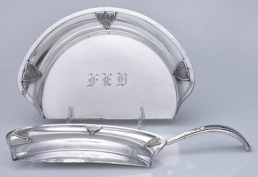 Silverplate Hollowware Crumber & Crumb Knife Set by Unknown Manufacturer-1