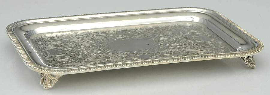 Silverplate Hollowware 9" Rectangular Tray by Unknown Manufacturer-1