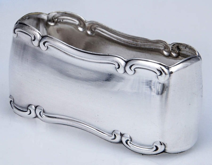 Silverplate Hollowware Oblong Napkin Ring by Unknown Manufacturer-1