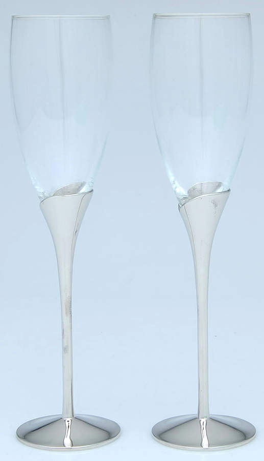 Silverplate Hollowware Water Goblet (Set of 2) by Unknown Manufacturer-1