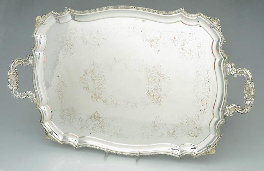 Silverplate Hollowware 22" Waiter Tray by Unknown Manufacturer-1
