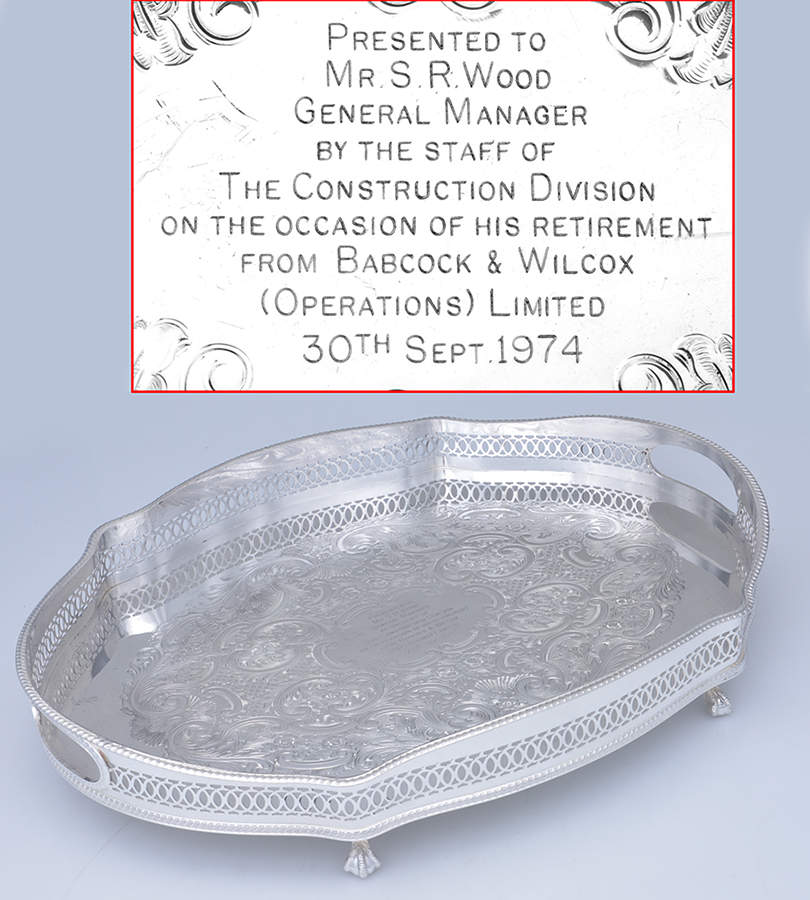 Silverplate Hollowware 16" Gallery Tray by Unknown Manufacturer-1