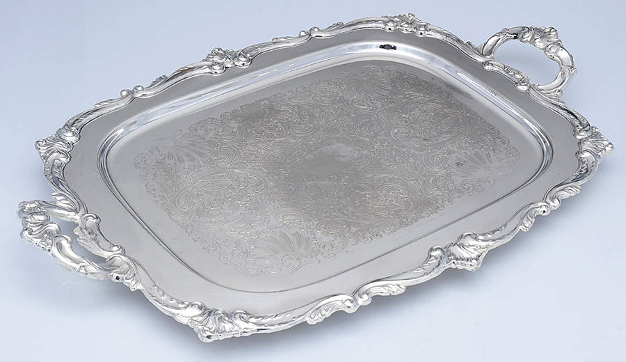 Silverplate Hollowware 20" Waiter Tray by Unknown Manufacturer-1