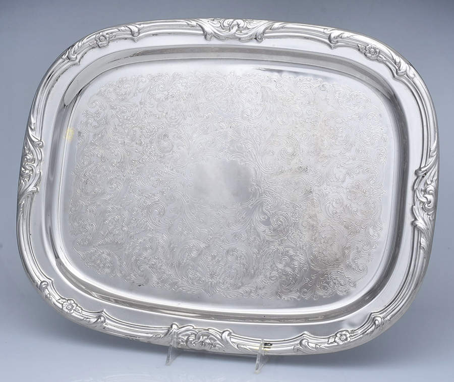 Silverplate Hollowware 18" Rectangular Tray by Unknown Manufacturer-1