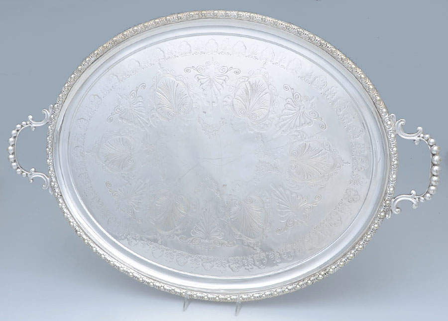 Silverplate Hollowware 24" Waiter Tray by Unknown Manufacturer-1