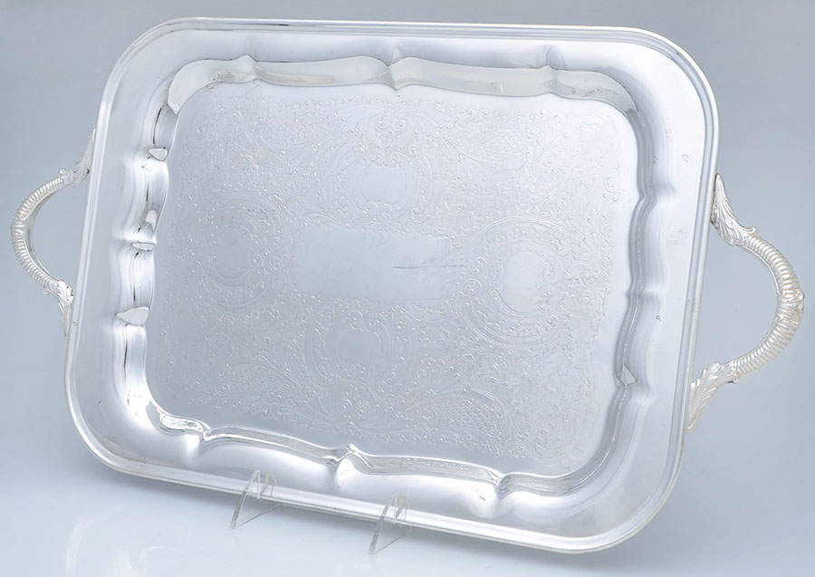 Silverplate Hollowware 16" Rectangular Tray by Unknown Manufacturer-1