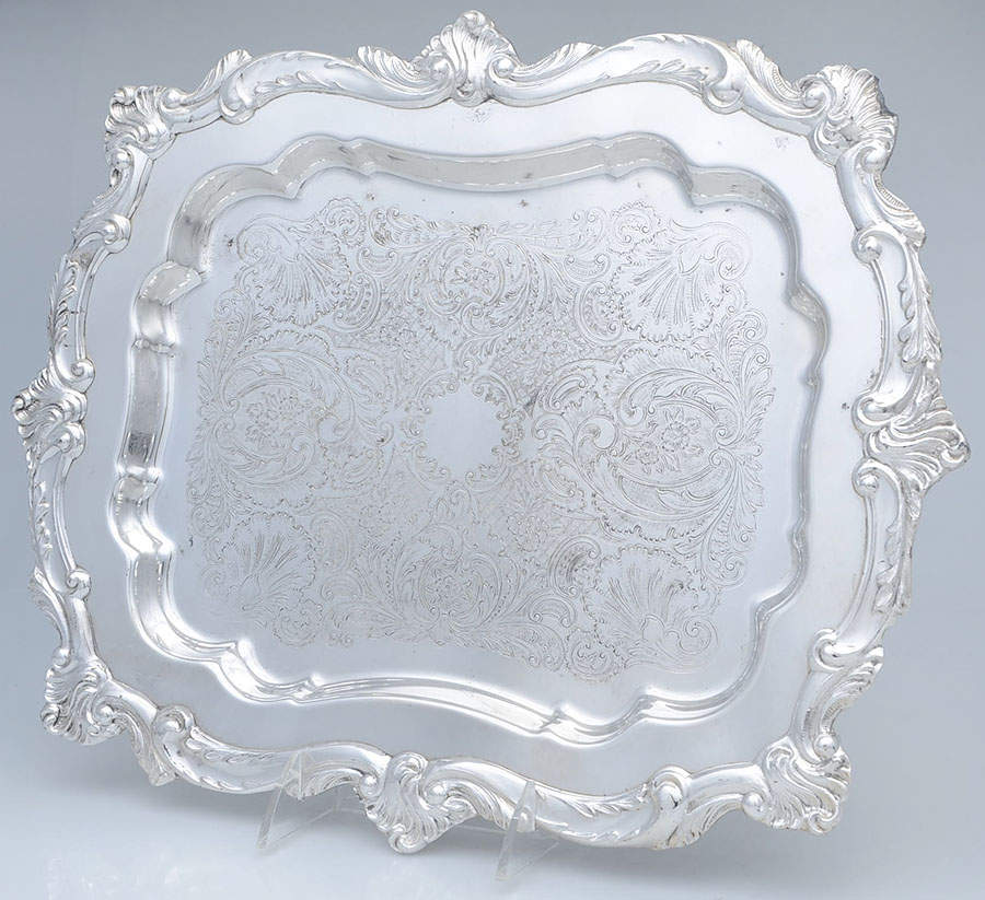 Silverplate Hollowware 15" Rectangular Tray by Unknown Manufacturer-1