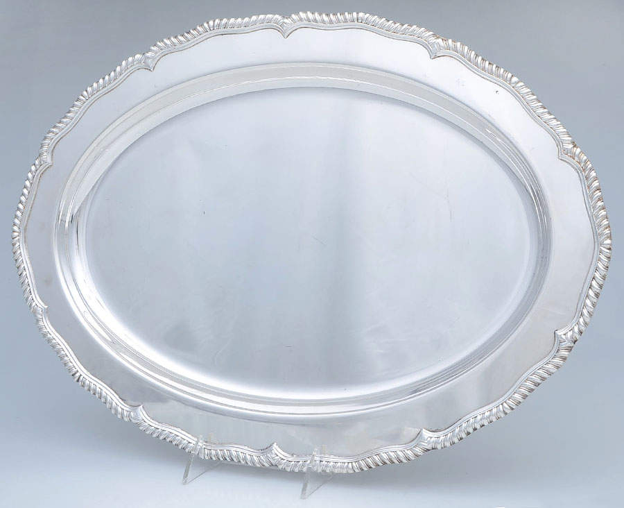 Silverplate Hollowware 18" Oval Serving Platter by Unknown Manufacturer-1