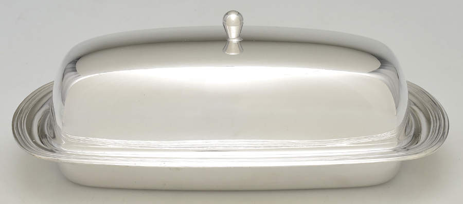 Silverplate Hollowware 1/4 Pound Covered Butter by Unknown Manufacturer-1