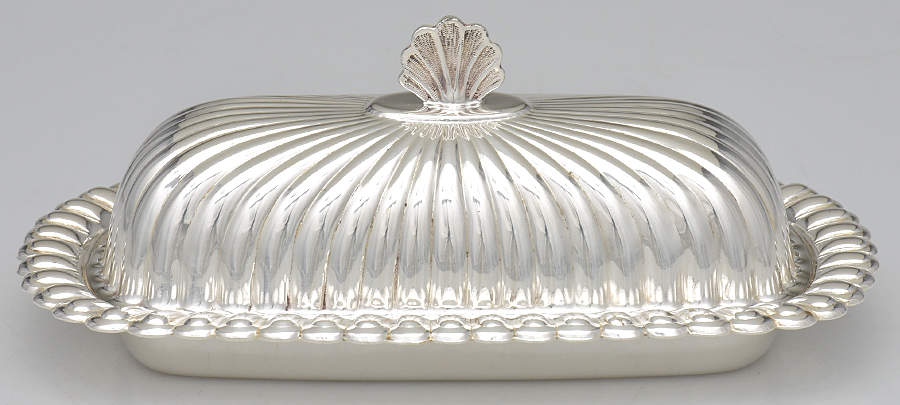 Silverplate Hollowware 1/4 Pound Covered Butter Dish by Unknown Manufacturer-1