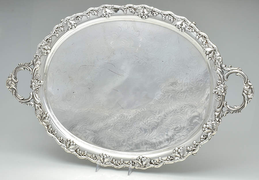 Silverplate Hollowware 22" Waiter Tray by Unknown Manufacturer-1