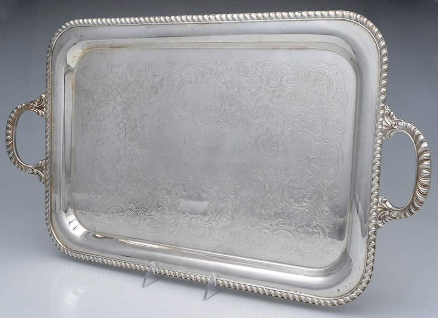 Silverplate Hollowware 19" Waiter Tray by Unknown Manufacturer-1