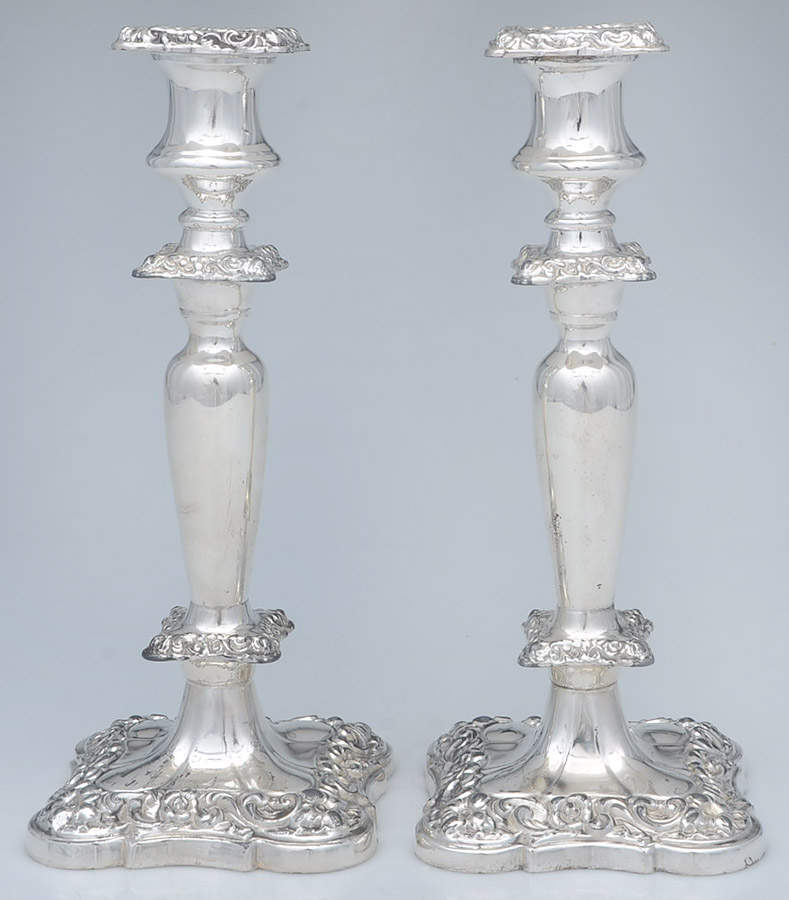 Silverplate Hollowware Pair of 10" Candlesticks by Unknown Manufacturer-1