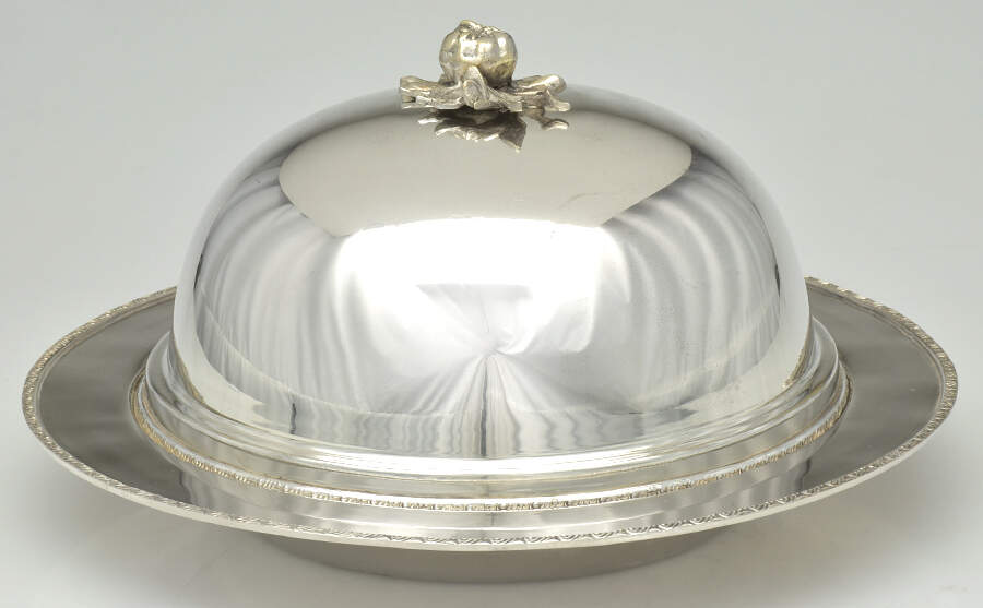 Silverplate Hollowware Dome Server with 15" Tray by Unknown Manufacturer-1