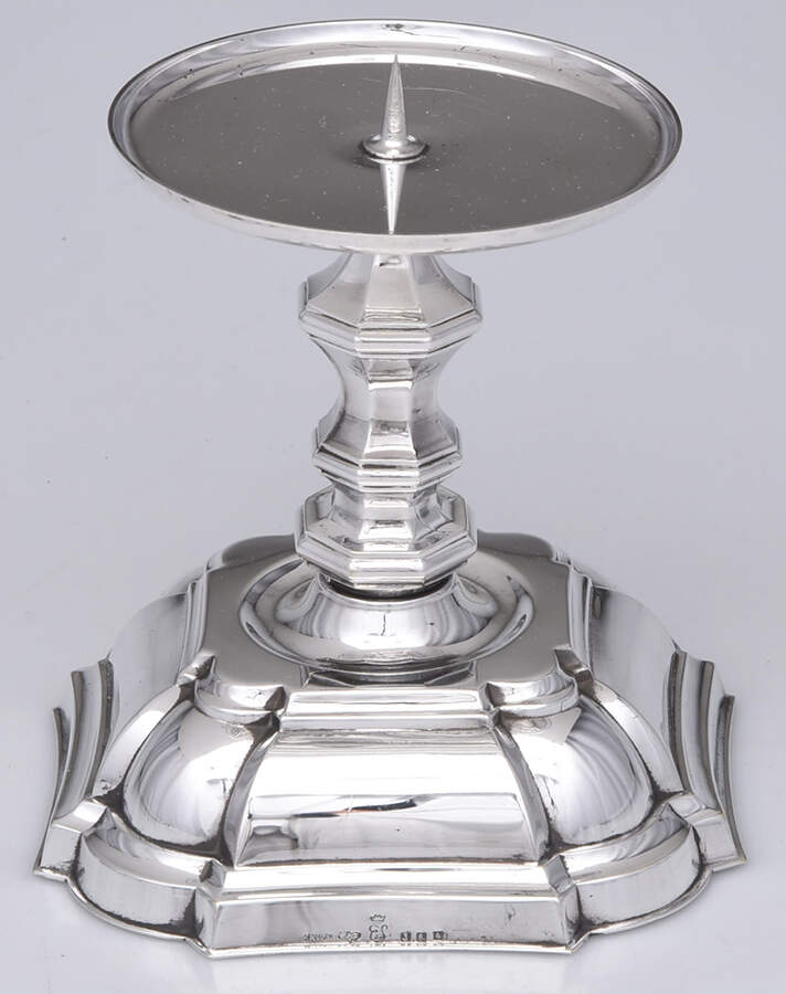 Silverplate Hollowware 4" Pillar Candleholder by Unknown Manufacturer-1