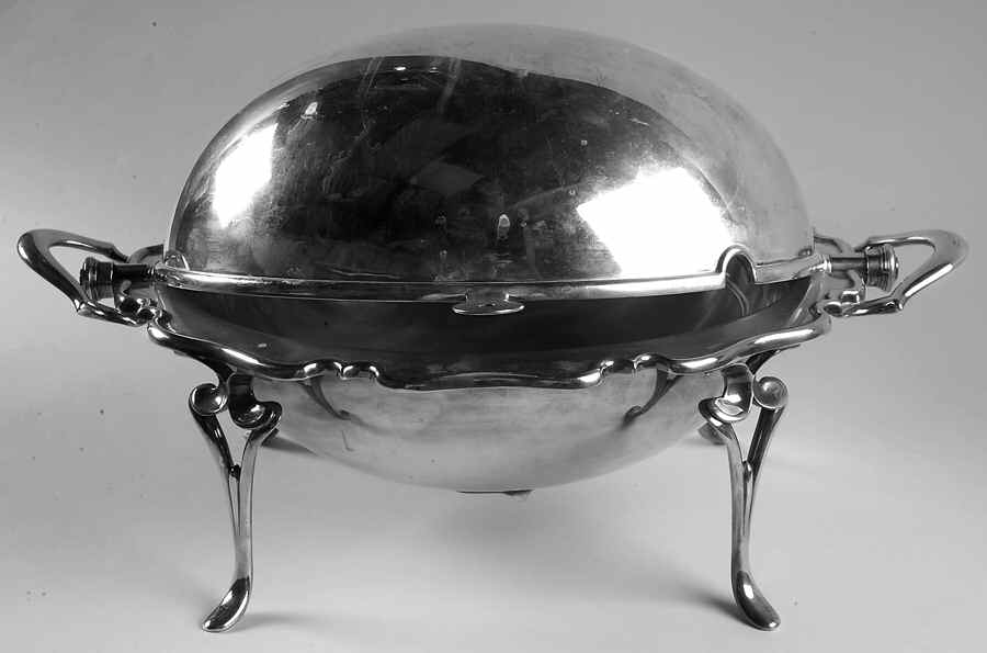 Silverplate Hollowware Plated Round Covered Vegetable Bowl by Unknown Manufacturer-1