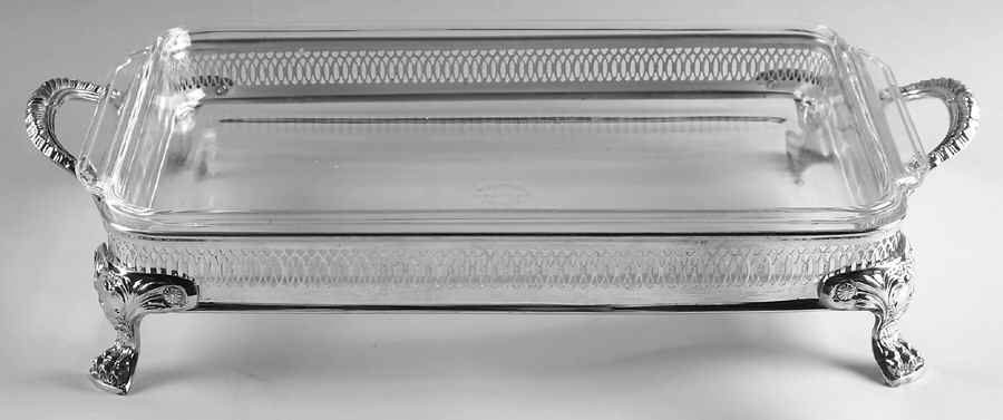 Silverplate Hollowware 3 Quart Rectangular Casserole No Lid by Unknown Manufacturer-1