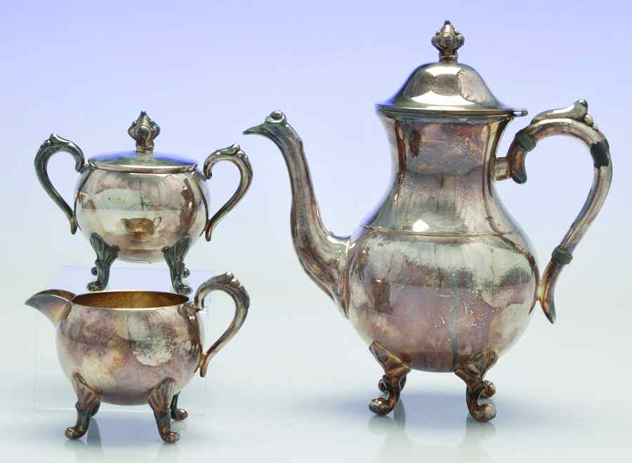 Silverplate Hollowware (3 Pc) Coffee Set (PCP,PCR,PSU) by Unknown Manufacturer-1