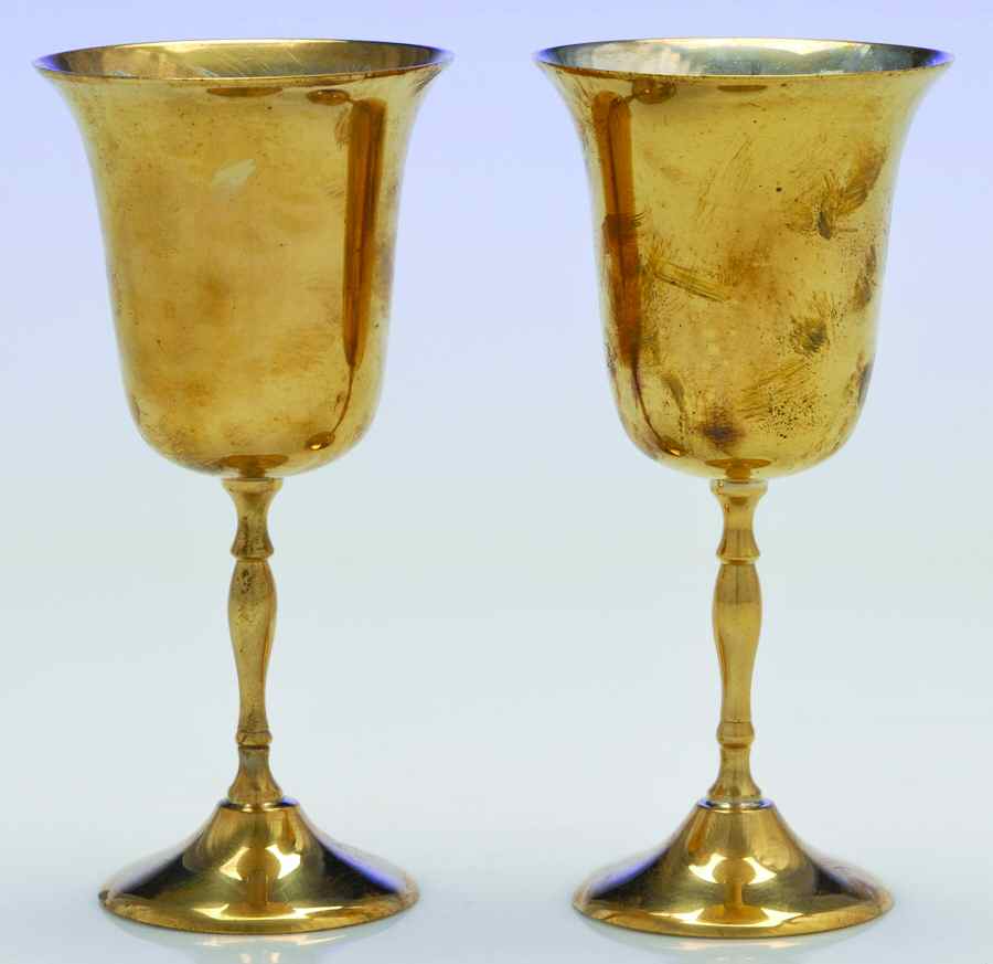Silverplate Hollowware Wine Goblet - Set of 2 with Case by Unknown Manufacturer-1
