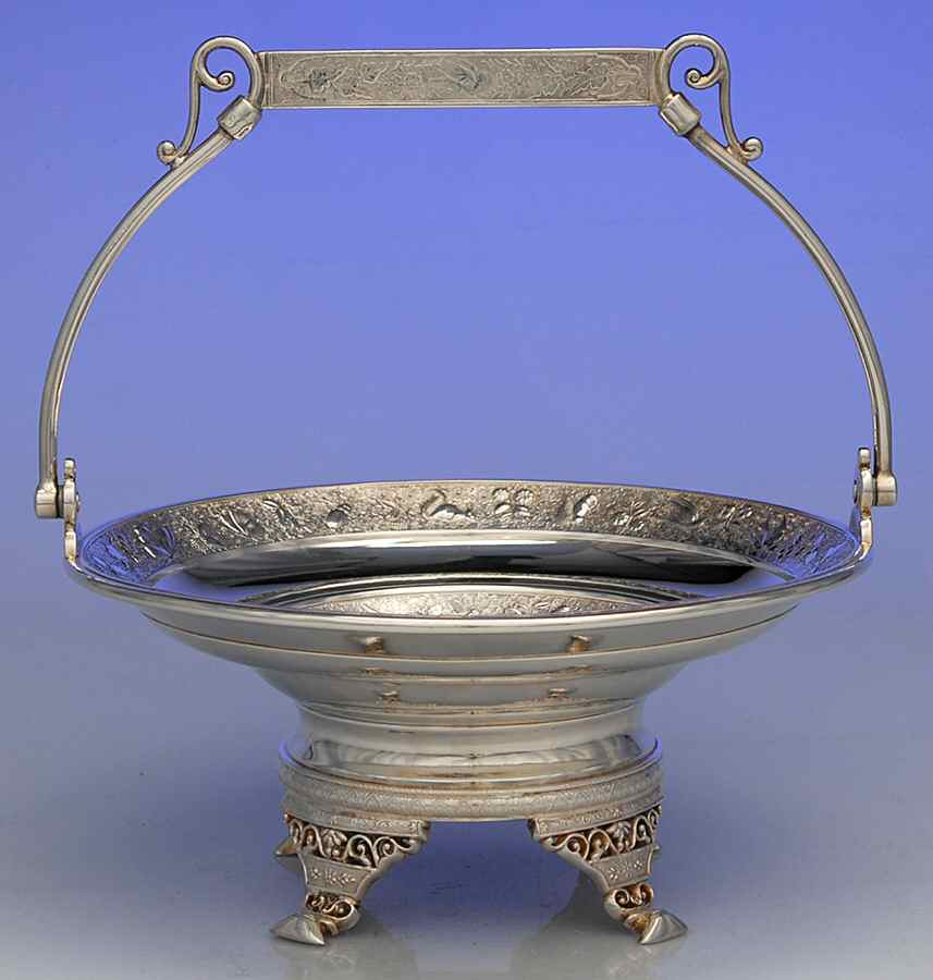 Silverplate Hollowware Silverplate Basket by Unknown Manufacturer-1