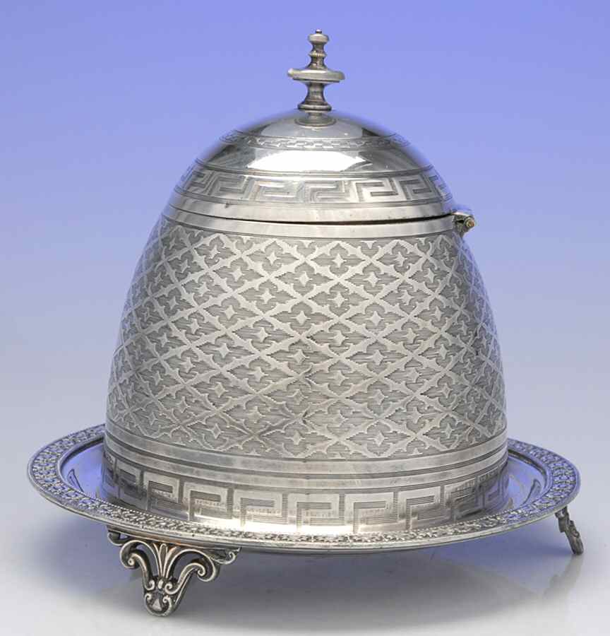 Silverplate Hollowware Beehive Honey Pot by Unknown Manufacturer-1
