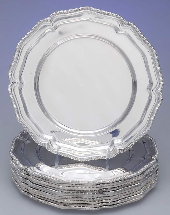 Silverplate Hollowware (Set of 11) Dinner Plates by Unknown Manufacturer-1