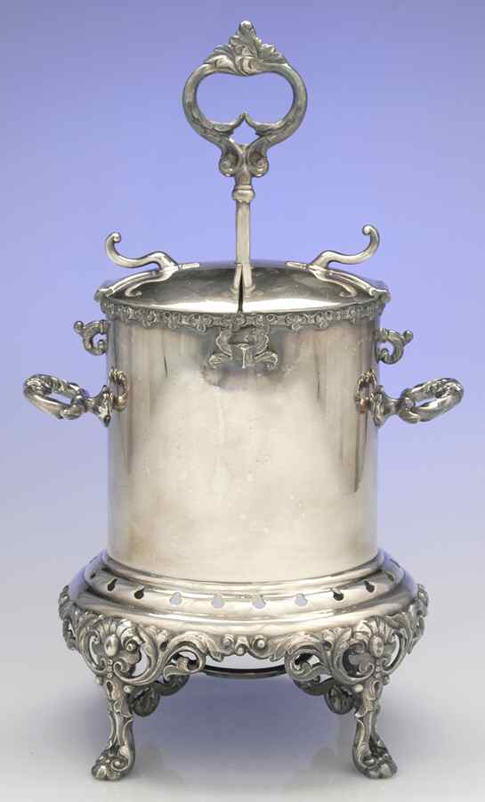 Silverplate Hollowware Egg Warmer with Hinged Lid-Holds 8 Eggs by Unknown Manufacturer-1