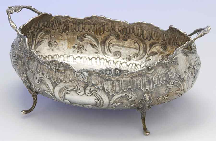 Silverplate Hollowware Oval Footed Centerpiece by Unknown Manufacturer-1