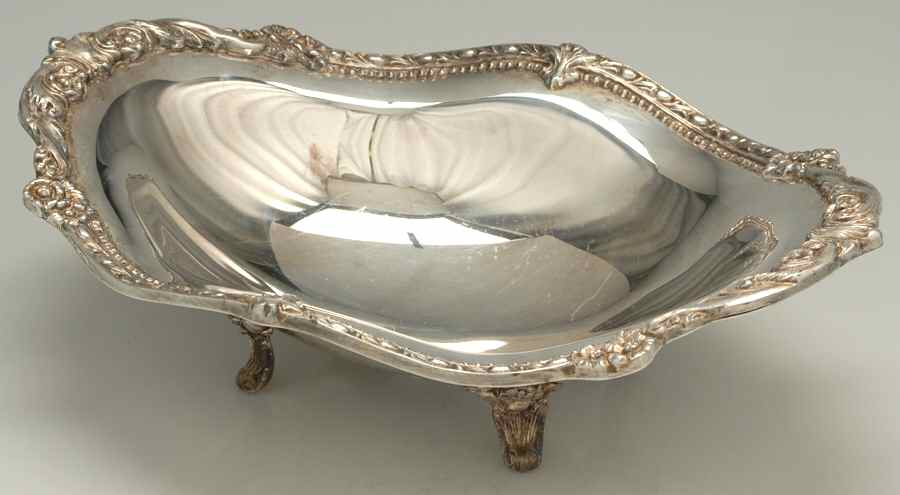 Silverplate Hollowware Oval Footed Centerpiece by Unknown Manufacturer-1