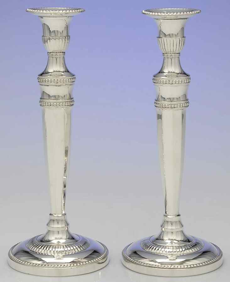 Silverplate Hollowware Pair of 10" Candlesticks by Unknown Manufacturer-1