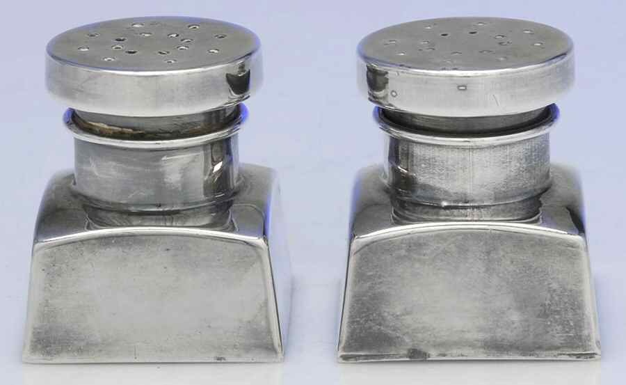 Silverplate Hollowware Salt & Pepper Set by Unknown Manufacturer-1
