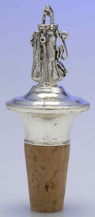 Silverplate Hollowware Cork Wine Stopper by Unknown Manufacturer-1