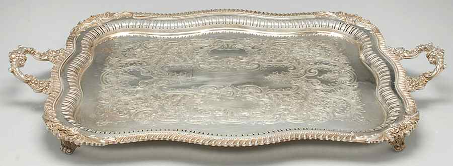 Silverplate Hollowware 24" Waiter Tray by Unknown Manufacturer-1