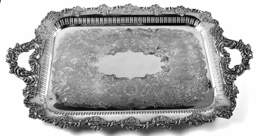 Silverplate Hollowware 22" Waiter Tray by Unknown Manufacturer-1