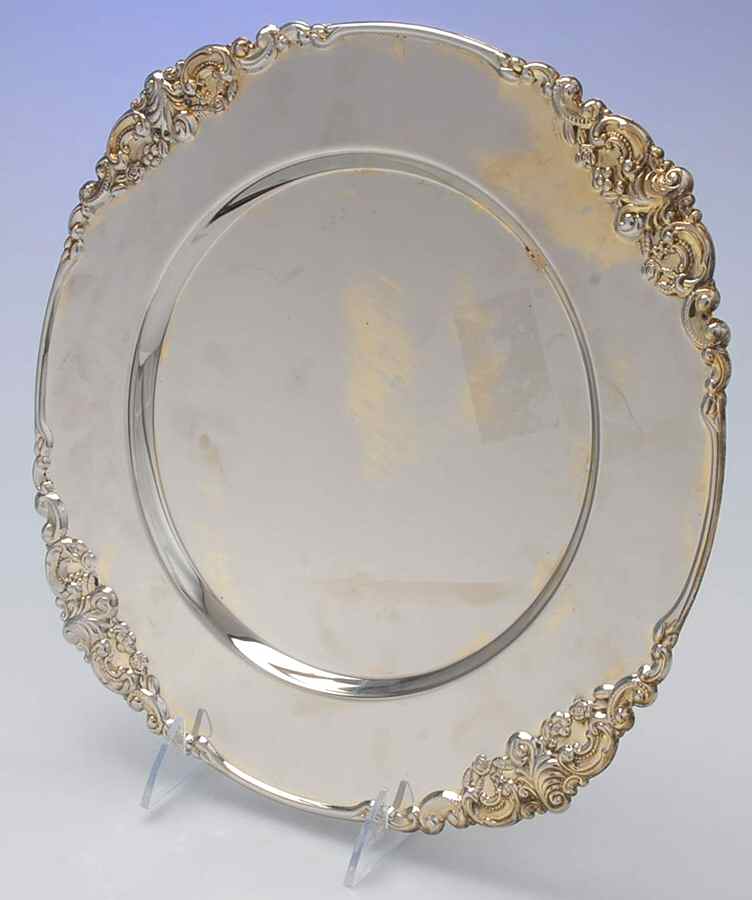 Silverplate Hollowware Service Plate by Unknown Manufacturer-1