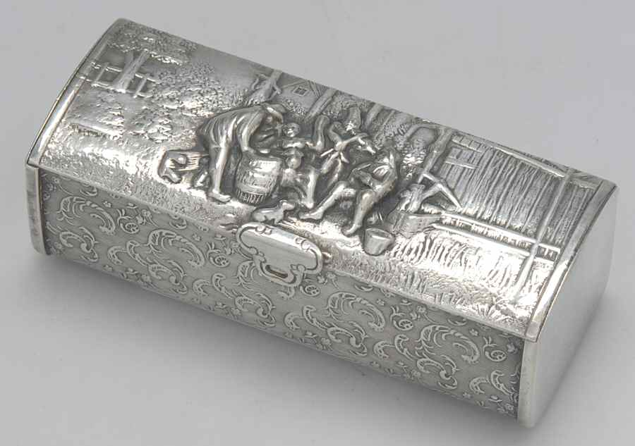 Silverplate Hollowware 3" Trinket Box with Hinged Lid by Unknown Manufacturer-1