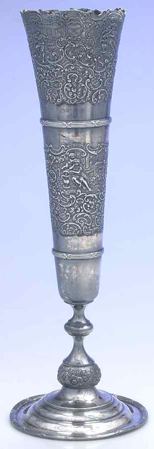 Silverplate Hollowware 15" Vase by Unknown Manufacturer-1