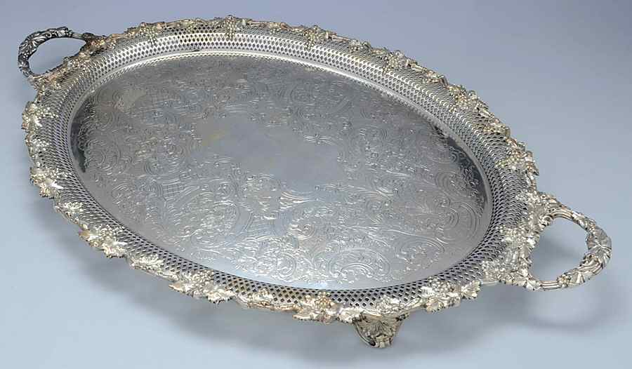 Silverplate Hollowware 24" Waiter Tray by Unknown Manufacturer-1